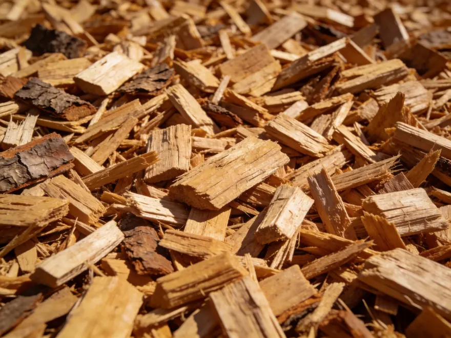 Holzhackschnitzel aus Nadelholz, Brennstoffklasse M10 bis M50